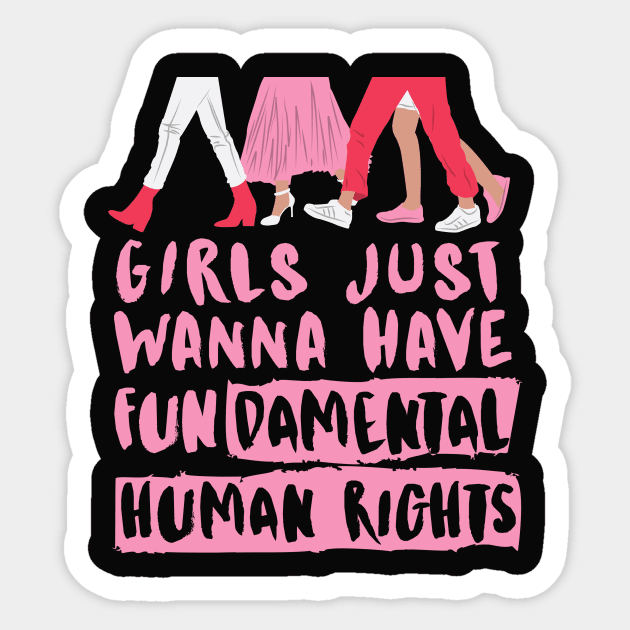 Girls Fundamental Rights Word Art Sticker by She Gets Creative